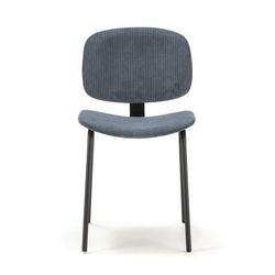 Sedia, 44 x 51 x 79 cm, in velluto blu | Collezione Arus