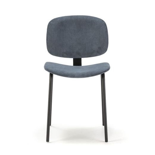 Sedia, 44 x 51 x 79 cm, in velluto blu | Collezione Arus
