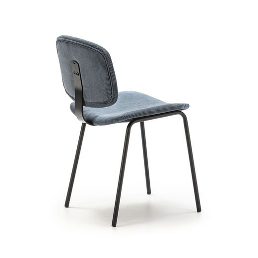Sedia, 44 x 51 x 79 cm, in velluto blu | Collezione Arus