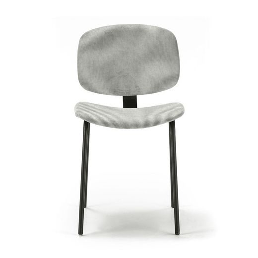 Sedia, 44 x 51 x 79 cm, in velluto grigio | Collezione Arus
