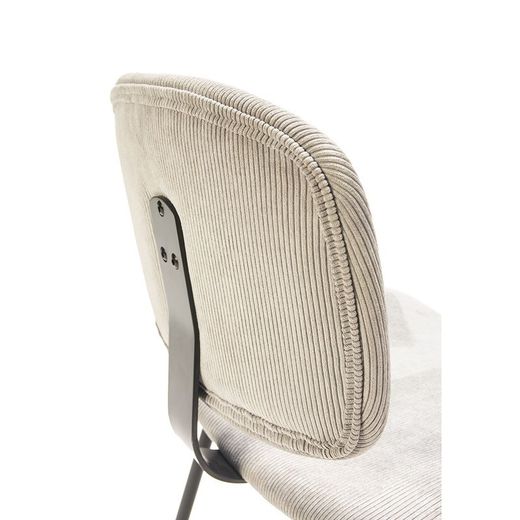 Sedia, 44 x 51 x 79 cm, in velluto grigio | Collezione Arus