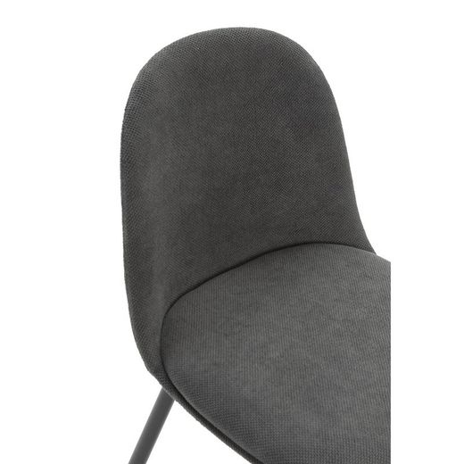 Silla, 45 x 52 x 81 cm, de tejido en gris oscuro y negro | Colección Malila