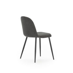 Silla, 45 x 52 x 81 cm, de tejido en gris oscuro y negro | Colección Malila