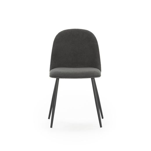 Silla, 45 x 52 x 81 cm, de tejido en gris oscuro y negro | Colección Malila