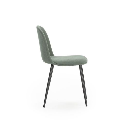 Sedia, 45 x 52 x 81 cm, in tessuto verde e nero | Collezione Malila