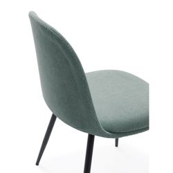 Sedia, 45 x 52 x 81 cm, in tessuto verde e nero | Collezione Malila