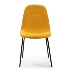 Sedia, 45 x 54 x 85 cm, in tessuto e metallo, giallo e nero | Collezione Renne