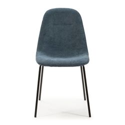 Sedia, 45 x 54 x 85 cm, in tessuto e metallo blu e nero | Collezione Renne