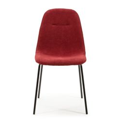 Sedia, 45 x 54 x 85 cm, in tessuto e metallo rosso e nero | Collezione Renne