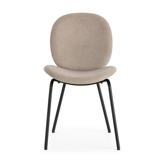 Sedia, 45 x 57,5 x 81,5 cm, in tessuto beige | Collezione Cori