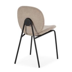 Sedia, 45 x 57,5 x 81,5 cm, in tessuto beige | Collezione Cori