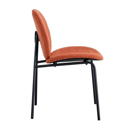 Sedia, 45 x 57,5 x 81,5 cm, in tessuto arancione teja | Collezione Cori