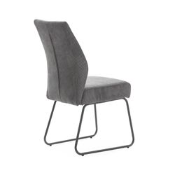 Sedia, 45 x 62 x 97 cm, in tessuto grigio | Collezione Alan