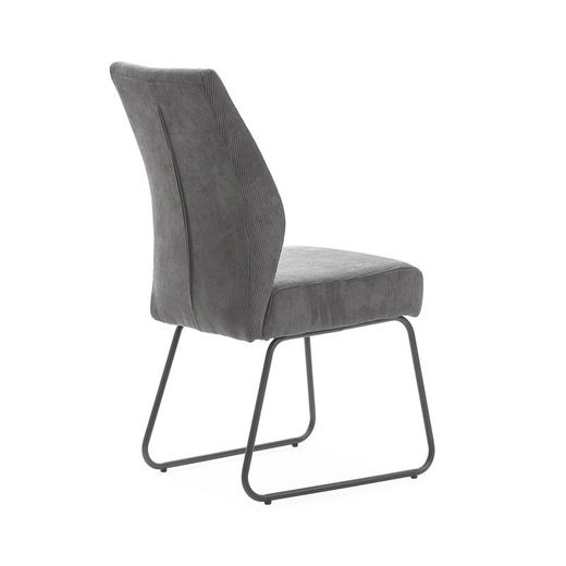 Sedia, 45 x 62 x 97 cm, in tessuto grigio | Collezione Alan