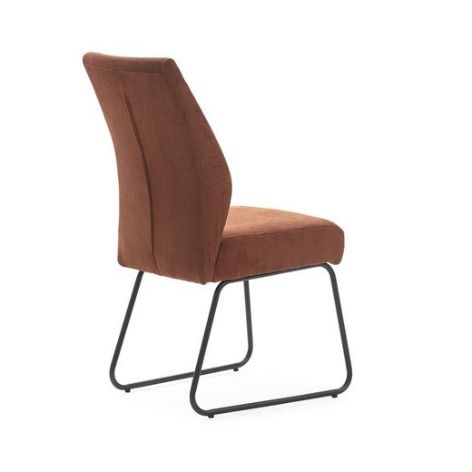 Sedia, 45 x 62 x 97 cm, in tessuto color terracotta | Collezione Alan