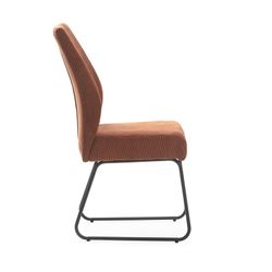Sedia, 45 x 62 x 97 cm, in tessuto color terracotta | Collezione Alan