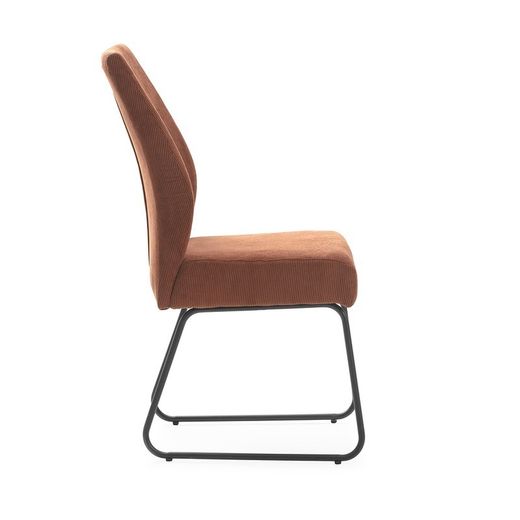 Sedia, 45 x 62 x 97 cm, in tessuto color terracotta | Collezione Alan