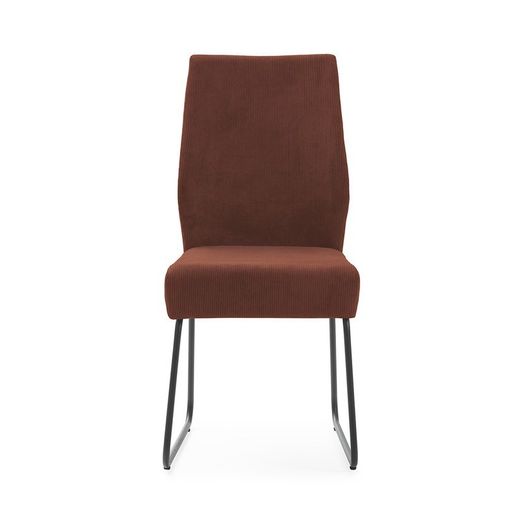 Sedia, 45 x 62 x 97 cm, in tessuto color terracotta | Collezione Alan
