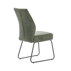 Sedia, 45 x 62 x 97 cm, in tessuto verde | Collezione Alan