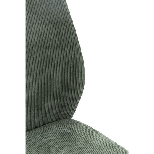 Sedia, 45 x 62 x 97 cm, in tessuto verde | Collezione Alan