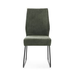 Sedia, 45 x 62 x 97 cm, in tessuto verde | Collezione Alan