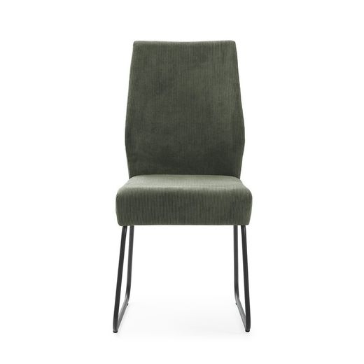 Sedia, 45 x 62 x 97 cm, in tessuto verde | Collezione Alan