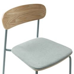 Sedia, 46 x 51 x 77 cm, in tessuto azzurro chiaro | Collezione Adriana