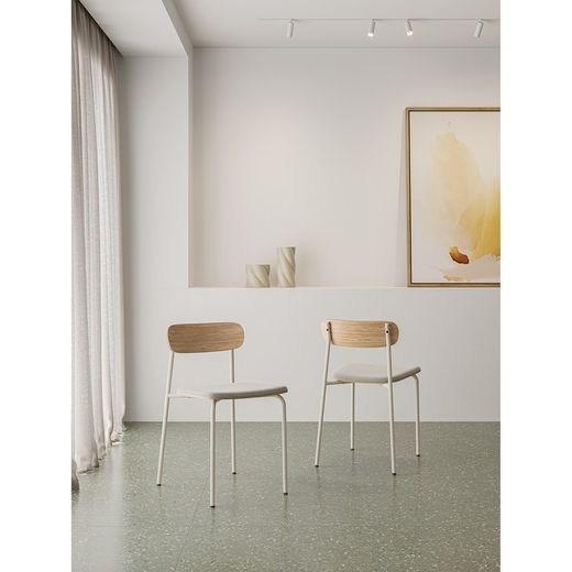 Sedia, 46 x 51 x 77 cm, in tessuto beige | Collezione Adriana