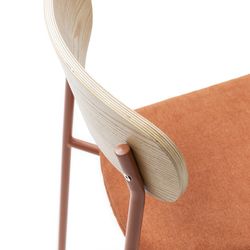 Sedia, 46 x 51 x 77 cm, in tessuto arancione | Collezione Adriana