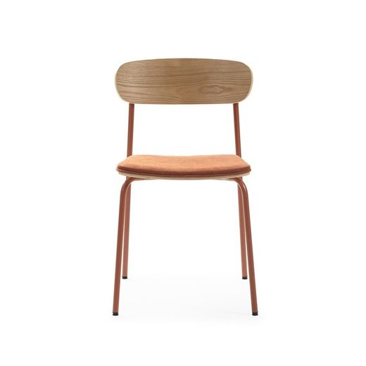 Sedia, 46 x 51 x 77 cm, in tessuto arancione | Collezione Adriana