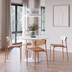 Sedia, 46 x 51 x 77 cm, in tessuto arancione | Collezione Adriana