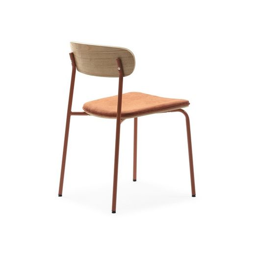 Sedia, 46 x 51 x 77 cm, in tessuto arancione | Collezione Adriana