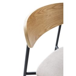 Silla, 46 x 51 x 77 cm, de tejido en topo | Colección Adriana