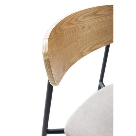 Silla, 46 x 51 x 77 cm, de tejido en topo | Colección Adriana