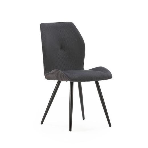 Sedia, 46 x 62 x 89 cm, in tessuto grigio | Collezione Adaya