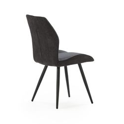 Sedia, 46 x 62 x 89 cm, in tessuto grigio | Collezione Adaya