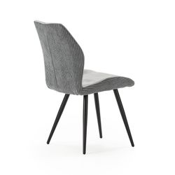 Sedia, 46 x 62 x 89 cm, in tessuto grigio | Collezione Adaya