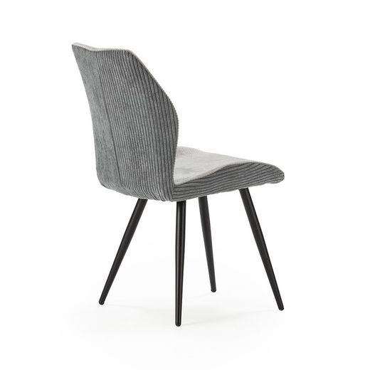 Sedia, 46 x 62 x 89 cm, in tessuto grigio | Collezione Adaya