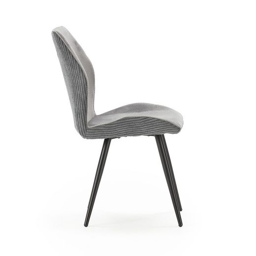 Sedia, 46 x 62 x 89 cm, in tessuto grigio | Collezione Adaya