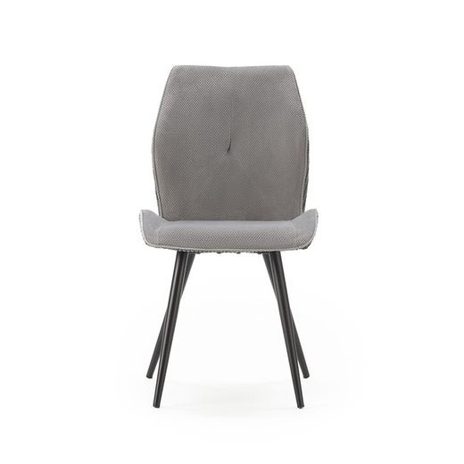 Sedia, 46 x 62 x 89 cm, in tessuto grigio | Collezione Adaya