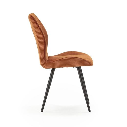 Sedia, 46 x 62 x 89 cm, in tessuto color terracotta | Collezione Adaya