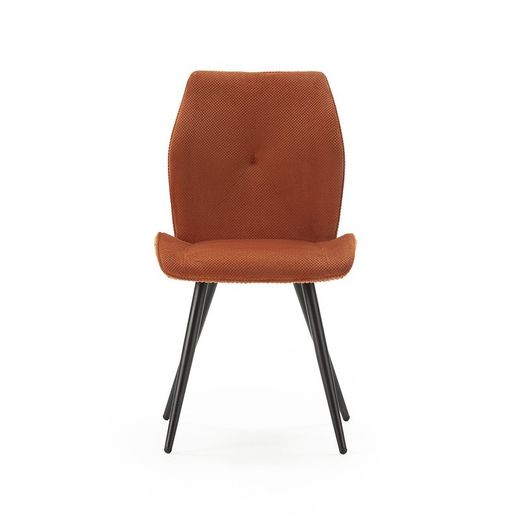 Sedia, 46 x 62 x 89 cm, in tessuto color terracotta | Collezione Adaya