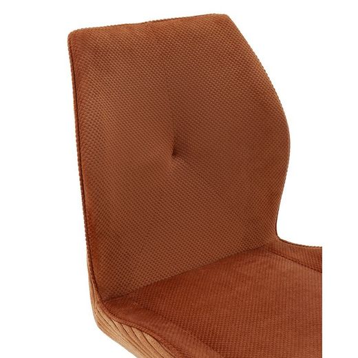 Sedia, 46 x 62 x 89 cm, in tessuto color terracotta | Collezione Adaya