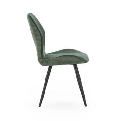 Sedia, 46 x 62 x 89 cm, in tessuto verde | Collezione Adaya