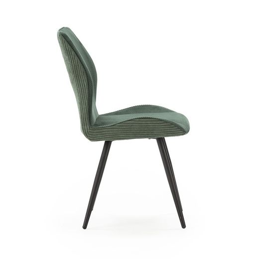Sedia, 46 x 62 x 89 cm, in tessuto verde | Collezione Adaya