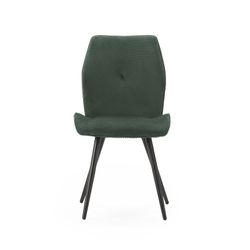 Sedia, 46 x 62 x 89 cm, in tessuto verde | Collezione Adaya