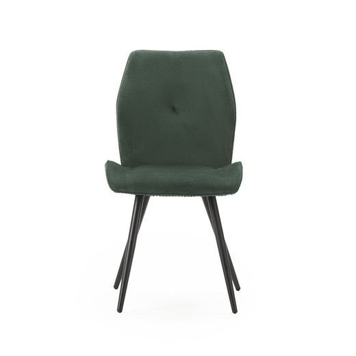 Sedia, 46 x 62 x 89 cm, in tessuto verde | Collezione Adaya