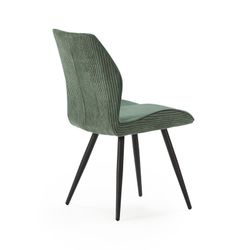 Sedia, 46 x 62 x 89 cm, in tessuto verde | Collezione Adaya