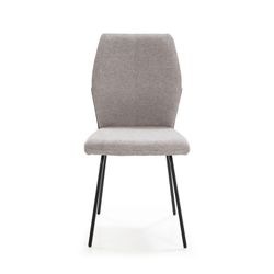 Silla, 47 x 57 x 91 cm, de tejido y metal en gris claro y negro  | Colección Pol