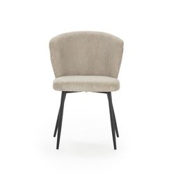 Sedia, 47 x 58 x 78 cm, in tessuto beige | Collezione Megan